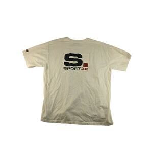 Mens Cicerone Sport Crew 32 T Shirt Size XL White Cotton 22.5W 27L